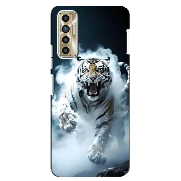 Чехол с принтом «Белый тигр в дыму» для TECNO Camon 17P (CG7n) Чехол с принтом «Белый тигр в дыму» для TECNO Camon 17P (CG7n)