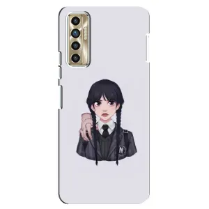 Чехлы Венсдей на TECNO Camon 17P (CG7n) Уэнсдей (AlphaPrint) (Уэнздей и Вещь)