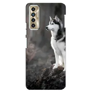 Чохол з Хаскі TECNO Camon 17P (CG7n) - (AlphaPrint) (Вірний собака)