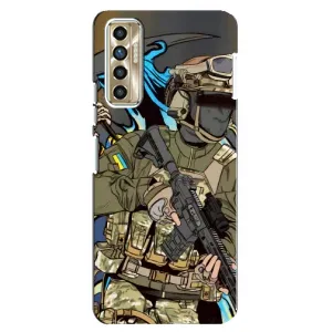 Чехлы с картинкой ЗСУ для TECNO Camon 17P (CG7n) (AlphaPrint) (Воин ВСУ)
