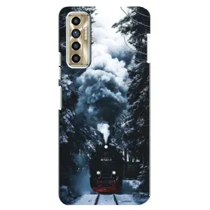 Новогодние, Праздничные Чехлы для TECNO Camon 17P (CG7n) - 2024 год (Зимний поезд)