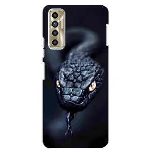 Чехол с картинкой «Хищники» для TECNO Camon 17P (CG7n) (Черная змея)