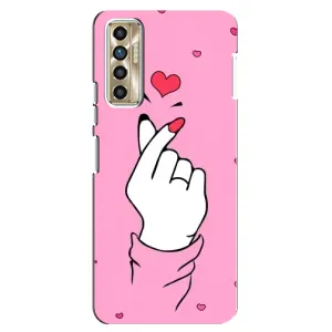 Чехол с принтом для TECNO Camon 17P (CG7n) (AlphaPrint - Знак сердечка)