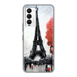 Чехол Эйфелева Башня для Tecno Camon 18 / Camon 18P - (AlphaPrint) (Башня в Париже)