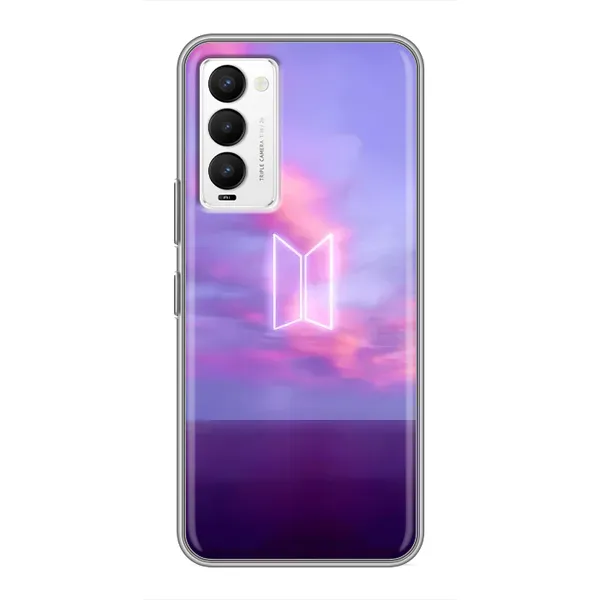Чехол с принтом «BTS логотип» для TECNO Camon 18 / Camon 18P Чехол с принтом «BTS логотип» для TECNO Camon 18 / Camon 18P