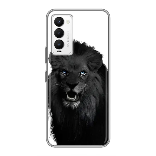 Чехол с принтом «Черный ЛЕВ» для TECNO Camon 18 / Camon 18P