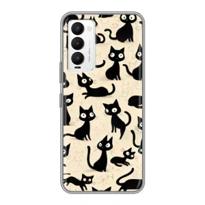 Чехол с рисунком кот на Tecno Camon 18 / Camon 18P