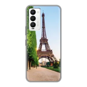 Чехол Эйфелева Башня для Tecno Camon 18 / Camon 18P - (AlphaPrint) (Дорога в Париж)