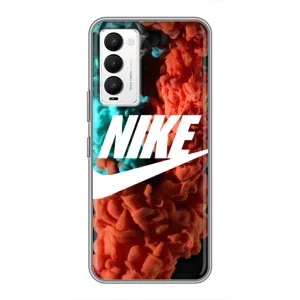 Чехол для Tecno Camon 18 / Camon 18P - с принтом Найк (AlphaPrint) (Дымчатый найк)