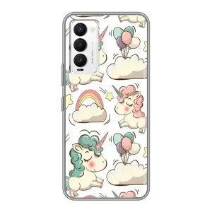 Чехол для Техно Камон 18 / Камон 18п - (Единорожки - Новинки) (AlphaPrint)