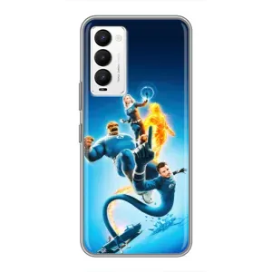 Чехол с принтом Фантастическая четверка для Tecno Camon 18 / Camon 18P (Герои Фантастическая Четверка)