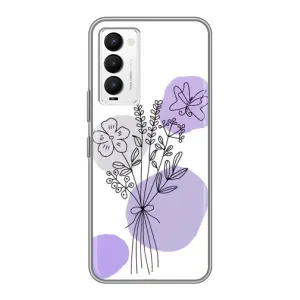 Чохол з принтом «Букет фіолетова абстракція» для TECNO Camon 18 / Camon 18P