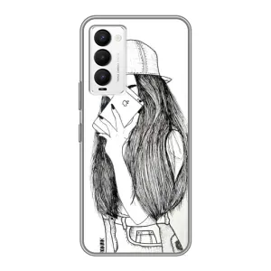 Чехол с печатью для Tecno Camon 18 / Camon 18P - (Мода) (AlphaPrint) (Фото девочки)