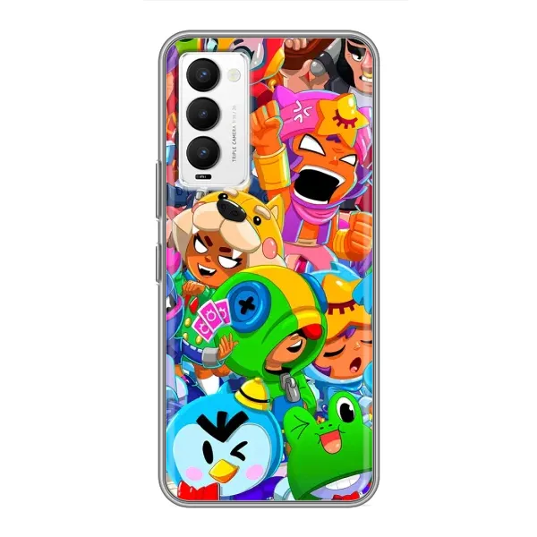 Чехол с принтом «герои Бравл Старс» для TECNO Camon 18 / Camon 18P