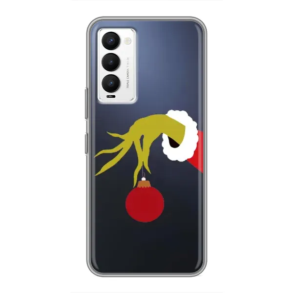 Чехол с принтом «Гринч с игрушкой» для TECNO Camon 18 / Camon 18P