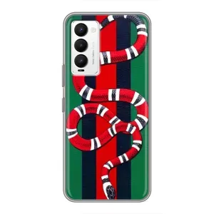 Чехлы ГУЧЧИ для Техно Камон 18 / Камон 18п (AlphaPrint) (Gucci змия)