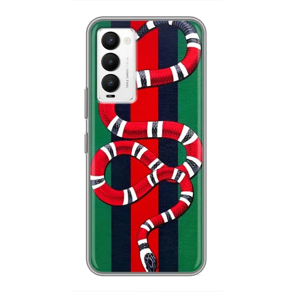 Чехол с принтом «Gucci змия» для TECNO Camon 18 / Camon 18P Чехол с принтом «Gucci змия» для TECNO Camon 18 / Camon 18P