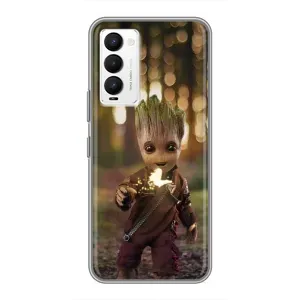 Чехол МАРВЕЛ для Техно Камон 18 / Камон 18п (AlphaPrint) (I am Groot)