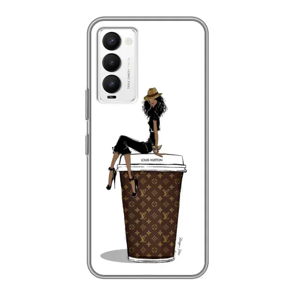 Чехол с принтом «кофе LOUIS VUITTON» для TECNO Camon 18 / Camon 18P Чехол с принтом «кофе LOUIS VUITTON» для TECNO Camon 18 / Camon 18P