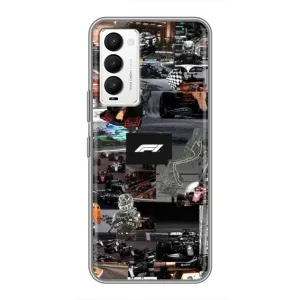 Чехол Формула1 на Tecno Camon 18 / Camon 18P (Гоночный коллаж Ф1)