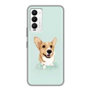 Чехлы с собаками для Tecno Camon 18 / Camon 18P (VPrint) (Корги)