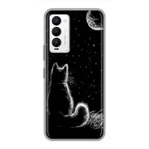 Чехол с принтом для Tecno Camon 18 / Camon 18P (AlphaPrint) Модные коты