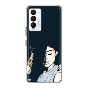 Чехол с печатью для Tecno Camon 18 / Camon 18P - (Мода) (AlphaPrint) (Красивая девочка)