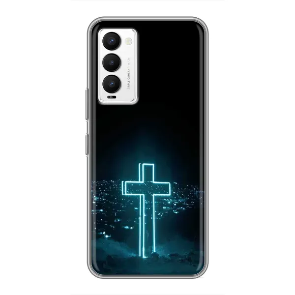 Чехол с принтом «Крест и город» для TECNO Camon 18 / Camon 18P Чехол с принтом «Крест и город» для TECNO Camon 18 / Camon 18P