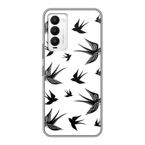 Чехол с принтом «Ласточки» для TECNO Camon 18 / Camon 18P Чехол с принтом «Ласточки» для TECNO Camon 18 / Camon 18P