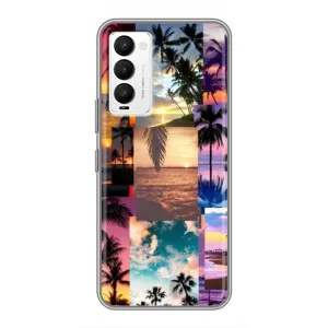 Силиконовый чехол с КАРТИНКАМИ лето для Tecno Camon 18 / Camon 18P (AlphaPrint) (Летний отпуск)