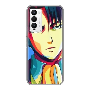 Чехлы Персонажи Аниме Наруто для Tecno Camon 18 / Camon 18P (AlphaPrint) (Леви Аккерман)