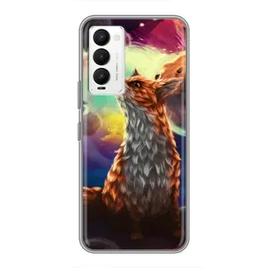 Чехлы с картинкой Лисички для Tecno Camon 18 / Camon 18P (VPrint) (Лисица в космосе)