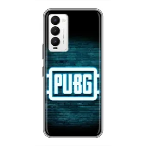 Чехол PUBG для Техно Камон 18 / Камон 18п (AlphaPrint) (Лого PUBG)