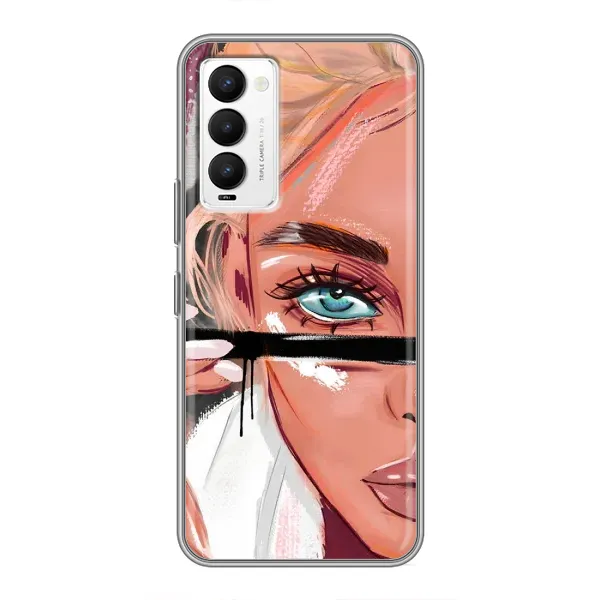 Чехол с принтом «Макияж» для TECNO Camon 18 / Camon 18P