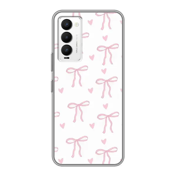 Чохол з принтом «Маленькі бантики» для TECNO Camon 18 / Camon 18P Чохол з принтом «Маленькі бантики» для TECNO Camon 18 / Camon 18P