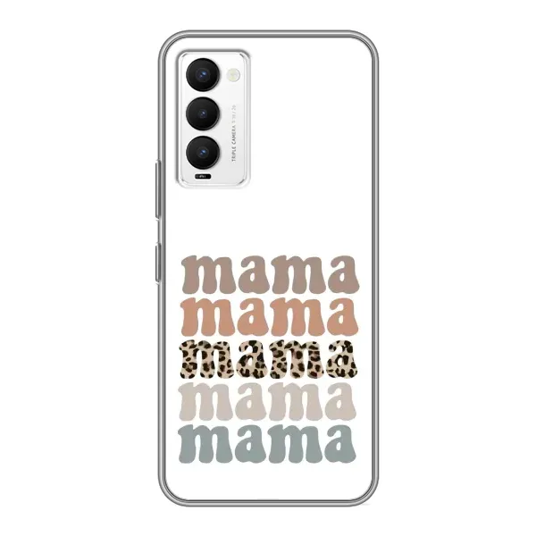 Чохол з принтом «Текстовий колаж мама» для TECNO Camon 18 / Camon 18P Чохол з принтом «Текстовий колаж мама» для TECNO Camon 18 / Camon 18P