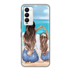 Чехол с печатью для Tecno Camon 18 / Camon 18P - (Мама с ребенком) (AlphaPrint)