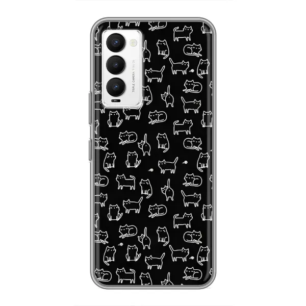Чехол с принтом «Меленькие котики» для TECNO Camon 18 / Camon 18P Чехол с принтом «Меленькие котики» для TECNO Camon 18 / Camon 18P