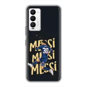 Чехлы для Tecno Camon 18 / Camon 18P (Leo чемпион) (AlphaPrint) (Messi ПСЖ)