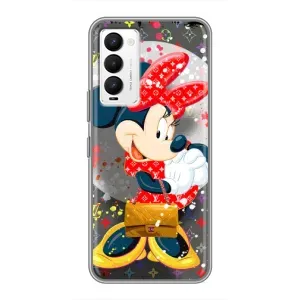 Чехол Disney Mouse Tecno Camon 18 / Camon 18P (PREMIUMPrint) (Minni с бантиком)