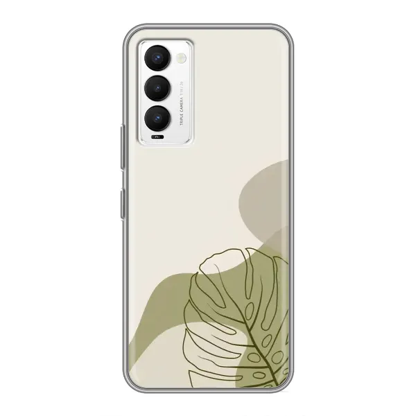 Чохол з принтом «Зелена монстера дизайн» для TECNO Camon 18 / Camon 18P