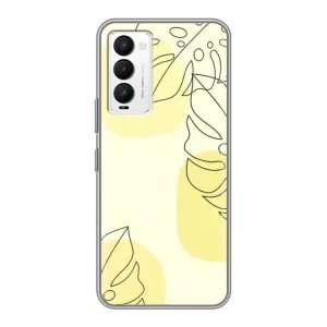 Силиконовый чехол с принтом в цветах на Tecno Camon 18 / Camon 18P