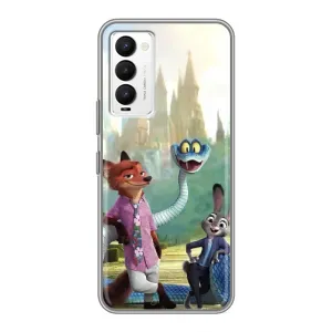 Чехол Зоотрополіс на Tecno Camon 18 / Camon 18P (Герои мультфильма Зверополис)
