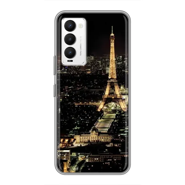 Чехол с принтом «Ночной Париж» для TECNO Camon 18 / Camon 18P