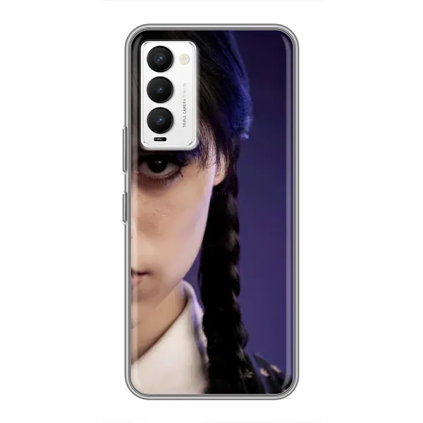 Чохол з принтом «Загадковий погляд Венздей» для TECNO Camon 18 / Camon 18P