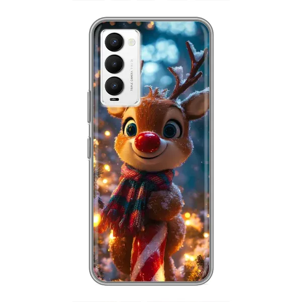 Чохол з принтом «Олень з шарфом» для TECNO Camon 18 / Camon 18P Чохол з принтом «Олень з шарфом» для TECNO Camon 18 / Camon 18P