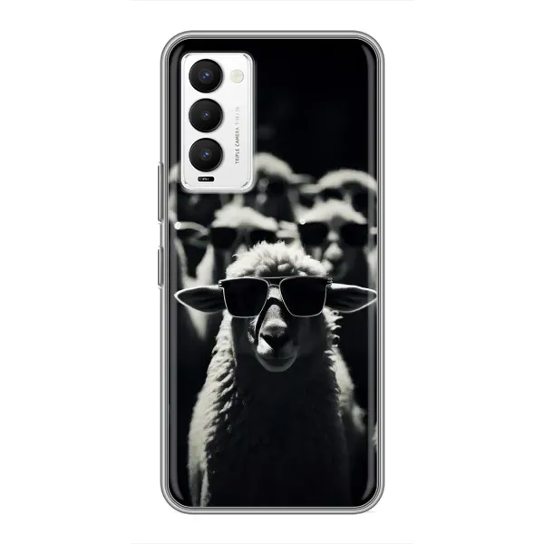 Чехол с принтом «Овечка в очках» для TECNO Camon 18 / Camon 18P Чехол с принтом «Овечка в очках» для TECNO Camon 18 / Camon 18P