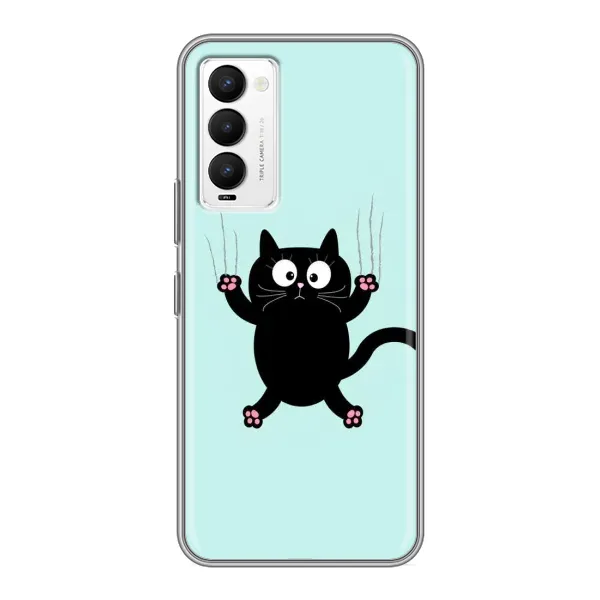 Чехол с принтом «Падающий кот» для TECNO Camon 18 / Camon 18P Чехол с принтом «Падающий кот» для TECNO Camon 18 / Camon 18P