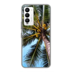 Силиконовый чехол с КАРТИНКАМИ лето для Tecno Camon 18 / Camon 18P (AlphaPrint) (Пальма)
