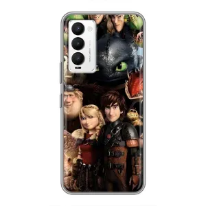 Чехол как приручить дракона на Tecno Camon 18 / Camon 18P (Персонажи дракона)